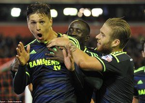 شادی بازیکنان میدلزبورو|لیورپول 2-2 میلزبورو / جام اتحادیه