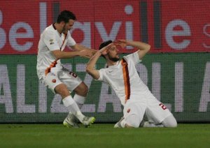 شادی بازیکنان رم|پالرمو 1 - 1 رم / سری آ