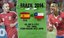 اسپانیا 0 - 2 شیلی