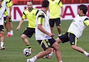 ژاوی - اینیستا - دیوید سیلوا|تمرین پر از انرزی تیم ملی اسپانیا