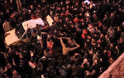 هواداران تراکتورسازی در خیابان ها به جشن و شادمانی پرداختند