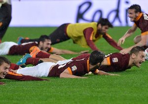 شادمانی بازیکنان رم