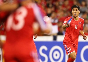 شادی بازیکن کره|چین 2 - 1 کره شمالی / جام ملت های آسیا 2015
