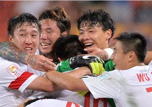 شادی بازیکنان چین