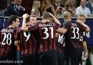 شادی بازیکنان میلان