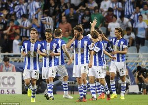 شادمانی بازیکنان سوسیداد