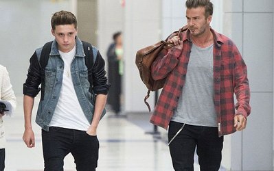 پسر بکهام در جمع توپچی‌ها