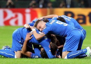 شادی بازیکنان ایتالیا