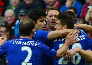 شادمانی بازیکنان چلسی