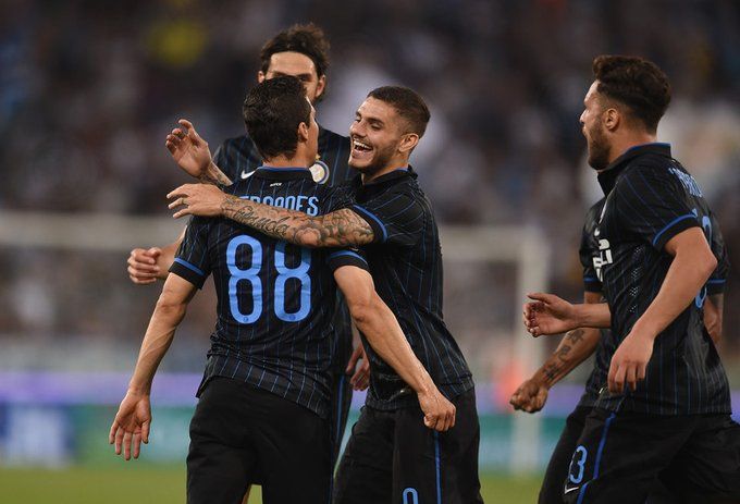 شادی بازیکنان اینتر