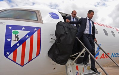 اتلتیکویی‌ها با پروازی اختصاصی به لیسبون رسیدند