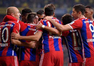 شادی بازیکنان بایرن|بایرن مونیخ 2 - 1 بوروسيا دورتموند / بوندسلیگا