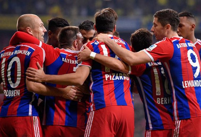 شادی بازیکنان بایرن