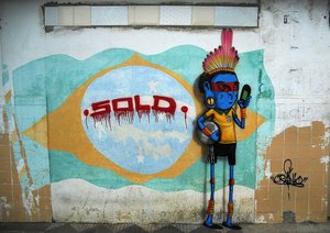 دیوارنوشت های ضد فیفا در برزیل