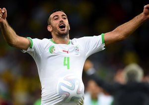 اِسِید بِلکالِم|جشن بازیکنان تیم ملی الجزایر بعد از صعود به مرحله بعد.