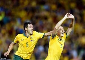 شادی بازیکنان استرالیا