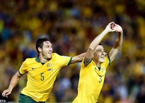 شادی بازیکنان استرالیا|استرالیا 2 - 0 امارات / جام ملت هاس آسیا 2015