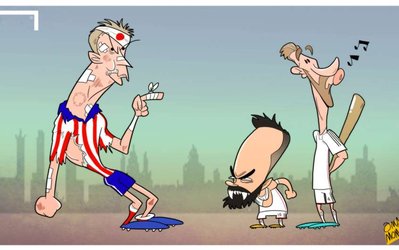 کاریکاتور روز | احیای دوران پارینه سنگی در ال دربی