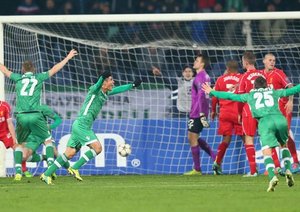 شادی بازیکن لادوگورتس|لادوگورتس 2 - 2 لیورپول / لیگ قهرمانان