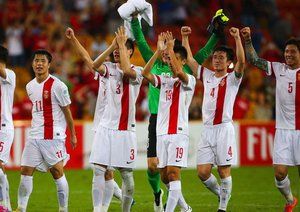 شادی بازیکنان چین|چین 2 - 1 کره شمالی / جام ملت های آسیا 2015