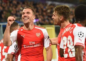 لوكاس پودولوسكي|اندرلخت 1-2 آرسنال / لیگ قهرمانان