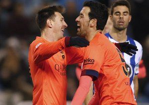 مسی - بوسکتس|دپورتیوو لاکرونیا 0 - 4 بارسلونا / لالیگا