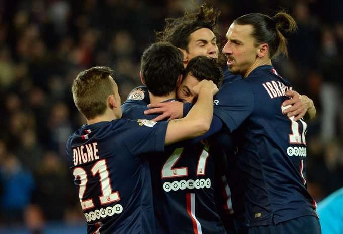 شادی بازیکنان پاریس سن ژرمن