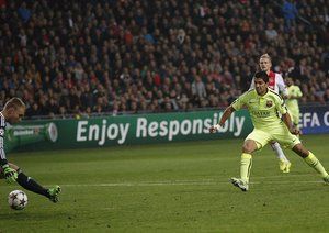 لوئیس سوارز|آژاكس 0 - 2 بارسلونا / لیگ قهرمانان