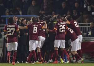 شادی بازیکنان رم