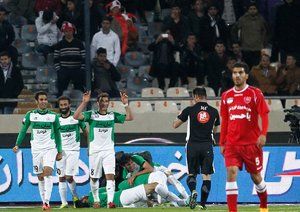 شادی بازیکنان ذوب آهن|پرسپولیس تهران 1 - 2 ذوب آهن اصفهان / جام حذفی