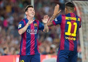 نیمار - لیونل مسی|بارسلونا 6-0 لئون / دیدار دوستانه