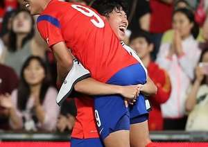 شادی بازیکنان کره بعد از گلزنی