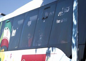 ایران|اتوبوس مخصوص تیم ملی ایران در جام جهانی برزیل 2014.