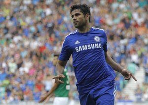 دیگو کوستا|شادمانی دیگو کاستا بعد از باز کردن دروازه حریف.