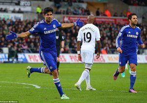 دیگو کاستا|سوانسی 0 - 5 چلسی / لیگ انگلستان