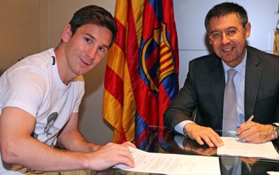 قرارداد جدید مسی با بارسلونا امضا شد