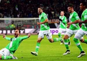 شادی بازیکن وولفسبورگ