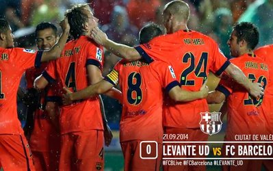 لالیگا | لوانته 0 - بارسلونا 5 / بارسا با یک پیروزی پرگل صدر را حفظ کرد.