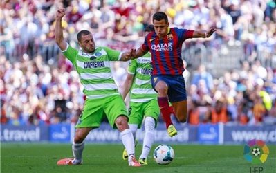 توقف بارسلونا مقابل ختافه در دقیقه 90