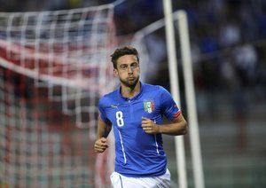 کلودیو ماركيزي|شادمانی هافبک ایتالیا مارکیزیو بعد از گلزنی برای تیمش.