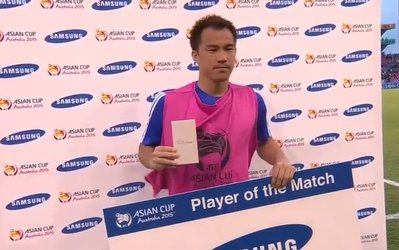 جام ملت‌های آسیا 2015 | اوکازاکی بهترین بازیکن دیدار ژاپن - فلسطین شد