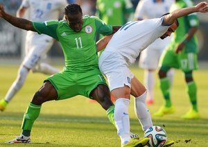 نیجریه - یونان|درگیری شدید بین بازیکنان در بازی یونان دربرابر نیجریه.