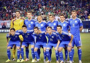 بوسنی هرزگوین|عکس دست جمعی بازیکنان بوسنی