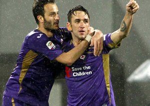 شادی بازیکنان فیورنتینا|فیورنتینا 2 - 1 میلان /  سری آ