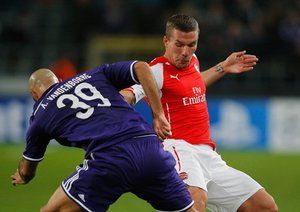 لوكاس پودولوسكي - آنتونی فَندَن بور|اندرلخت 1-2 آرسنال / لیگ قهرمانان