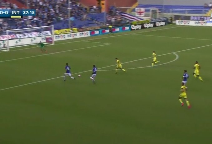 سامپدوریا 1 - اینتر میلان 1 / هفته هفتم سری آ/خلاصه مسابقه