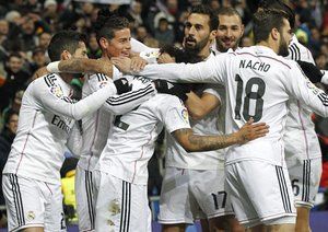 شادی بازیکنان رئال|رئال مادرید 2 - 1 سه ویا / لالیگا