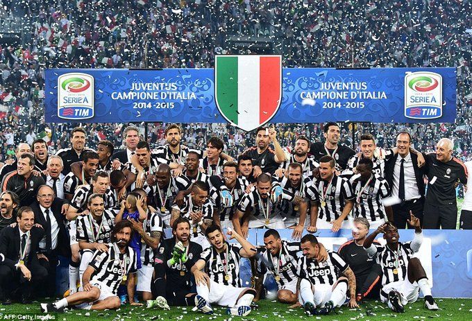 جشن بازیکنان یوونتوس