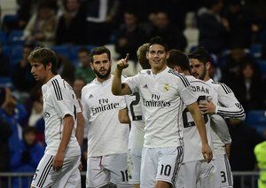 شادی شاگردان آنجلوتی|رئال مادرید 5 - 0 کُرنیا / جام حذفی