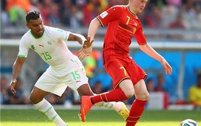 دی‌بروین بهترین بازیکن دیدار بلژیک - الجزایر شد